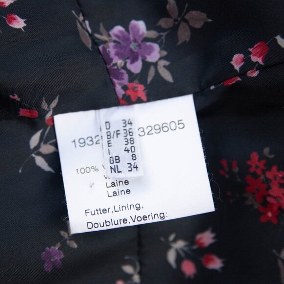 RoFa Moden Womens US 4 100% Wool Red Cropped Coat 3/4 Bell Sleeve Academia Chic - Picture 7 of 8